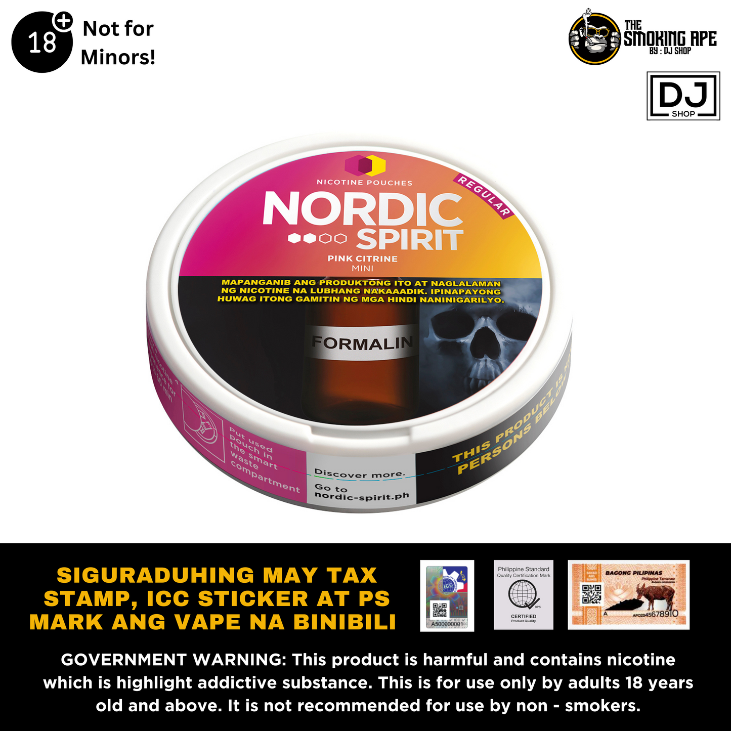 Nordic Spirit Can Pink Citrine mini 20's